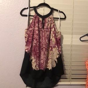 Black and Maroon pattern new and company blouse